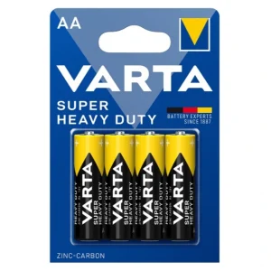 УСИЛЕНИ ЦИНКОВИ БАТЕРИИ VARTA SUPER HEAVY DUTY R6P AA, 4 БРОЯ - Image 1