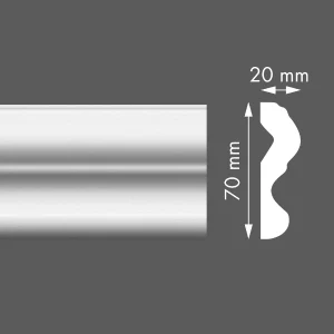 СТИРОПОРЕН КОРНИЗ LX70, 20Х70ММ, 2М - Image 1
