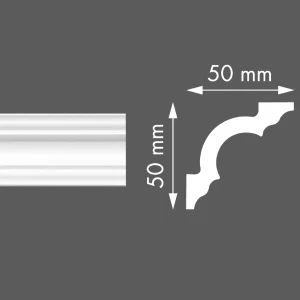СТИРОПОРЕН КОРНИЗ LX50, 50Х50ММ, 2М - Image 1