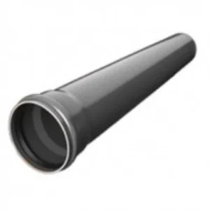PVC ТРЪБА С МУФА И ГУМЕНО УПЛЪТНЕНИЕ, СИВ, Ф32X1.5MM, L=1M - Image 1