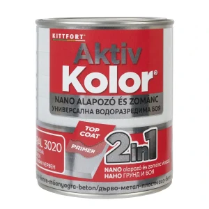 БОЯ АКТИВ КОЛОР 0,75л, RAL3020 ТРАФИК ЧЕРВЕН - Image 1