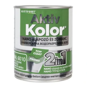 БОЯ АКТИВ КОЛОР 0,75л, RAL6010 ТРЕВИСТО ЗЕЛЕН - Image 1