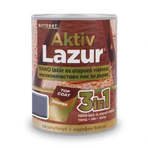 ЛАК АКТИВ ЛАЗУР 3в1 СИВ 0,75л - Image 1