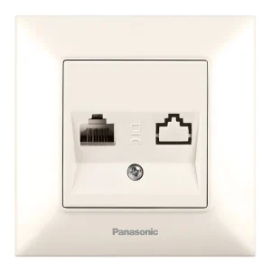 ИНТЕРНЕТ РОЗЕТКА, КРЕМ, CAT5E АРКЕДИЯ СЛИМ PANASONIC - Image 1