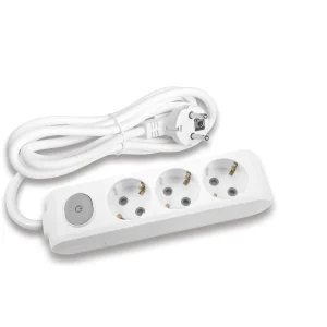 РАЗКЛОНИТЕЛ 3 ГНЕЗДА + 5М. КАБЕЛ + КЛЮЧ БЯЛ, PANASONIC - Image 1