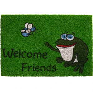 ИЗТРИВАЛКА КОКОС РУКО ПРИНТ ГУМА 40X60СМ, BEE WELCOME FRIENDS - Image 1