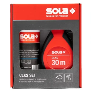 КОМПЛЕКТ ЗИДАРСКА ЧЕРТИЛКА И БОЯ SOLA CLKS SET B, 30 М, 230Г, СИНЯ БОЯ - Image 1